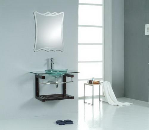 Glass vanity