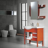 Solid wood bathroom vanity