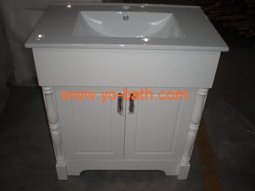 white bathroom cabinet