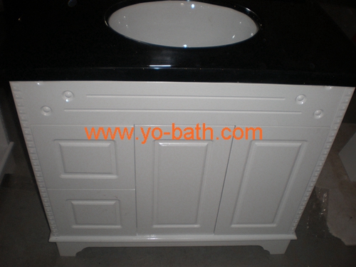 vanity cabinet with marble top